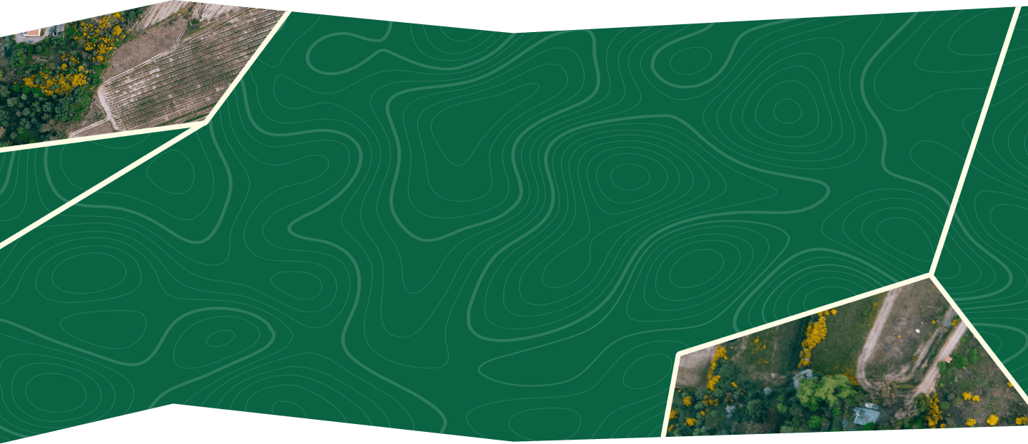 Bloco verde com pequenas imagens de terrenos